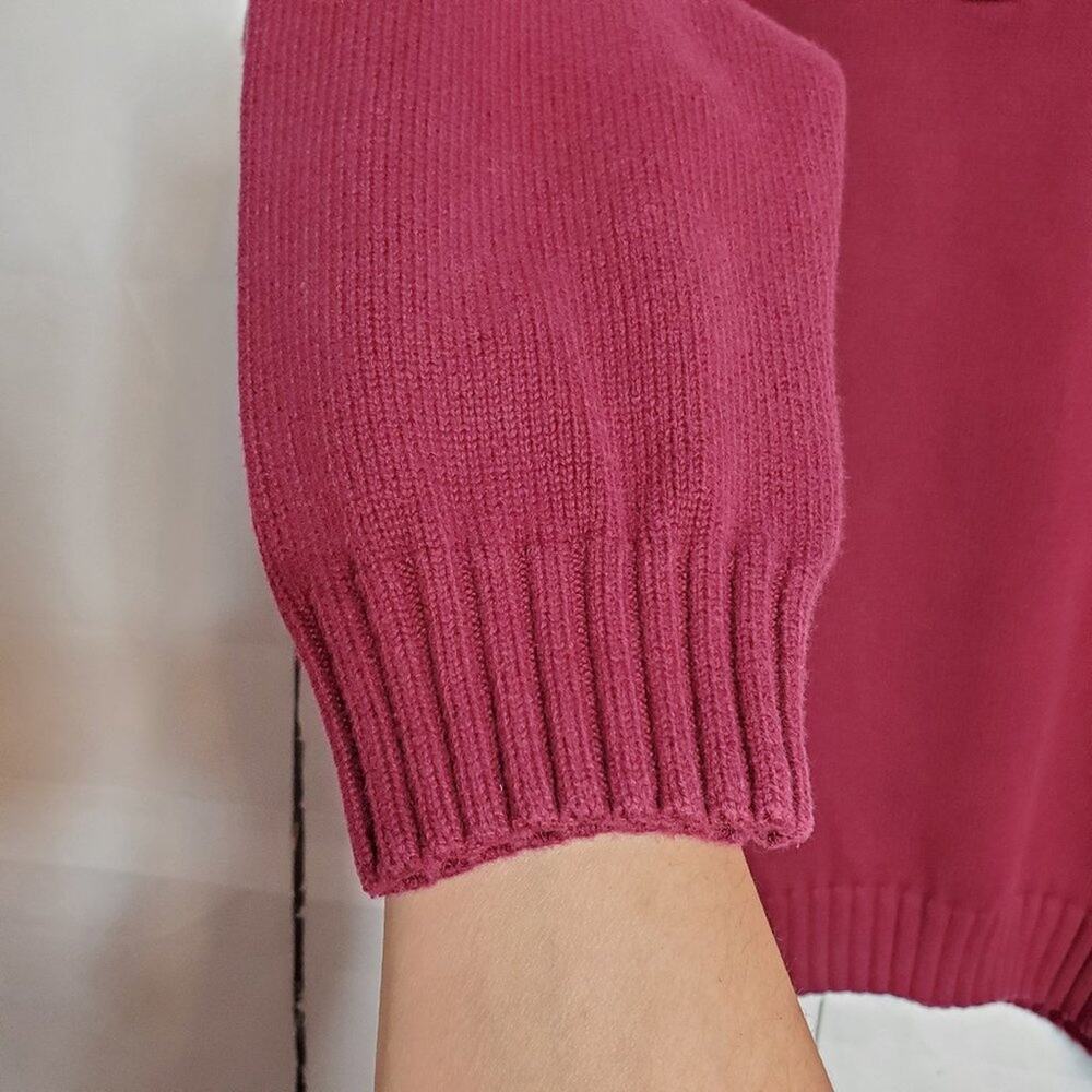 Chaps Button-Mock Heavyweight Knit Sweater L - Picture 4 of 10